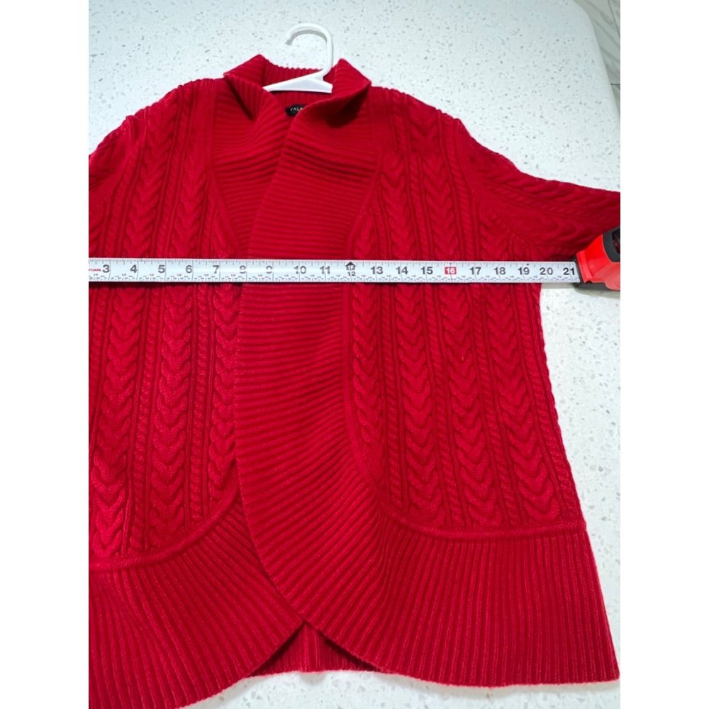 Talbots Open Cardigan Size: Medium Color: Red - image 5